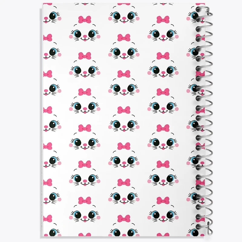 دفتر شطرنجی 50 برگ خندالو طرح پترن گربه کیوت کد N5221