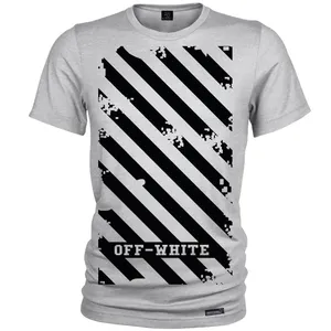 تی شرت آستین کوتاه مردانه 27 مدل Off White کد MH1257
