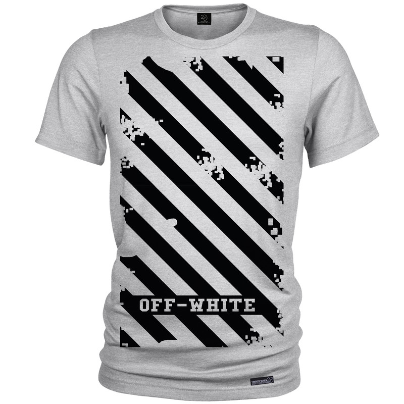 تی شرت آستین کوتاه مردانه 27 مدل Off White کد MH1257