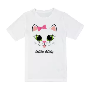 تی شرت آستین کوتاه زنانه مدل گربه کد ZB64 S