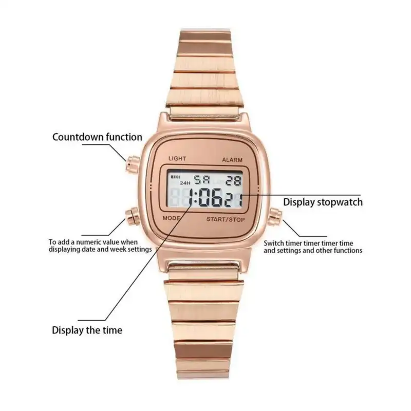 ساعت مچی دیجیتال زنانه مدل کرنومتردار