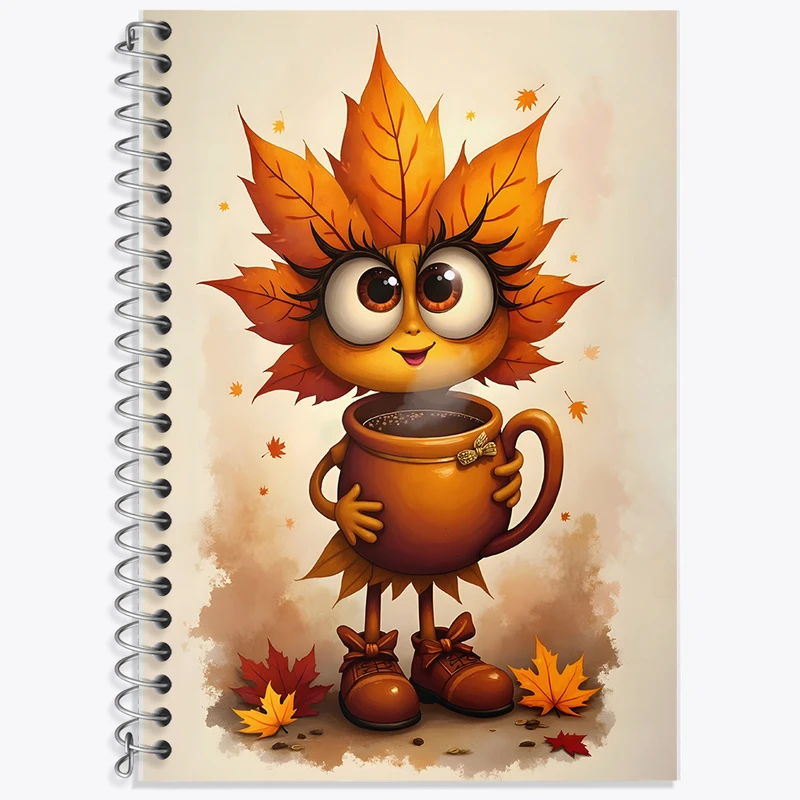 دفتر نت موسیقی 50 برگ خندالو طرح برگ پاییزی کد F5527