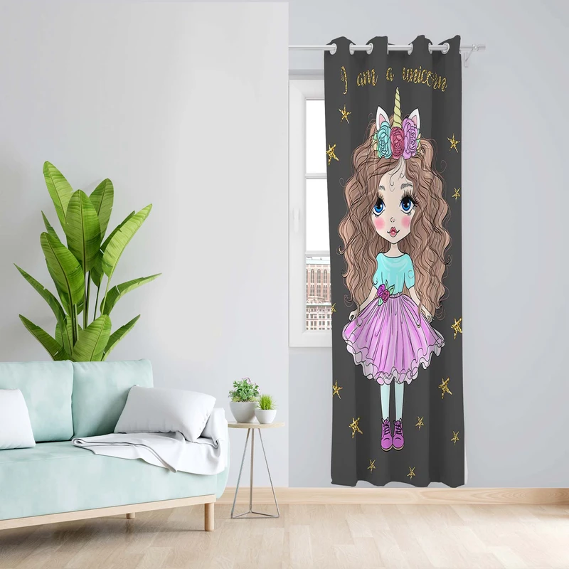 پرده طرح پرنسس مدل مخمل پانچی کد 5016 z سایز 140x200 سانتی متر