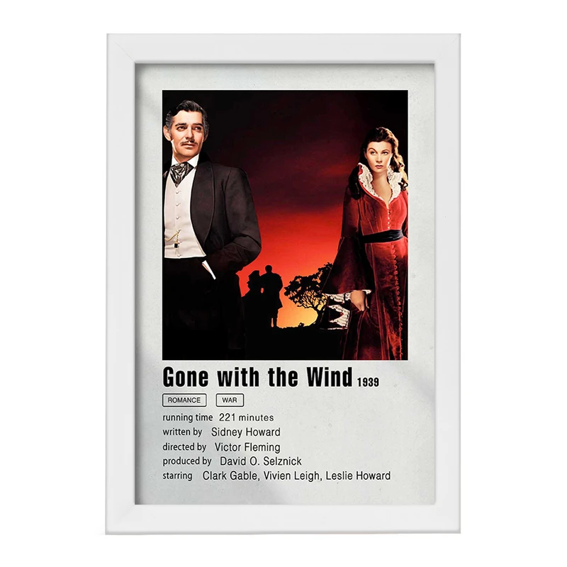 تابلو خندالو مدل بربادرفته (Gone With the Wind) کد F11920