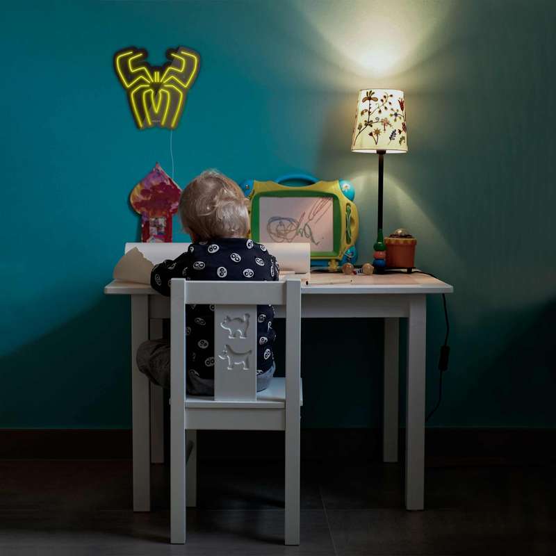 چراغ دیواری نئون دیزاین مدل Spider-BL_YL