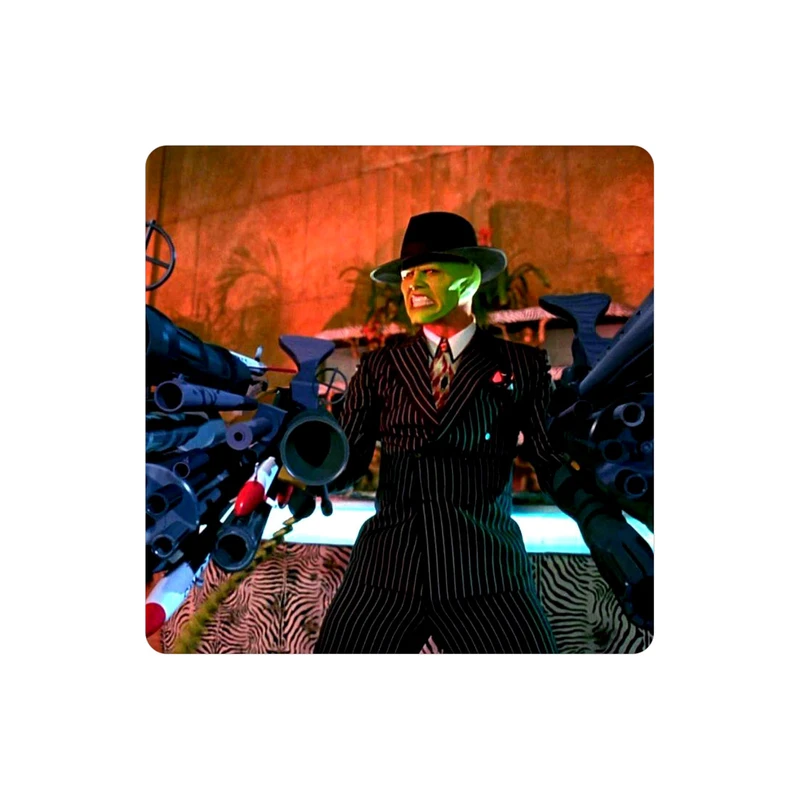 زیر لیوانی طرح جیم کری ماسک مدل MC1639