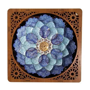 	بشقاب میناکاری مدل گل کد M 09