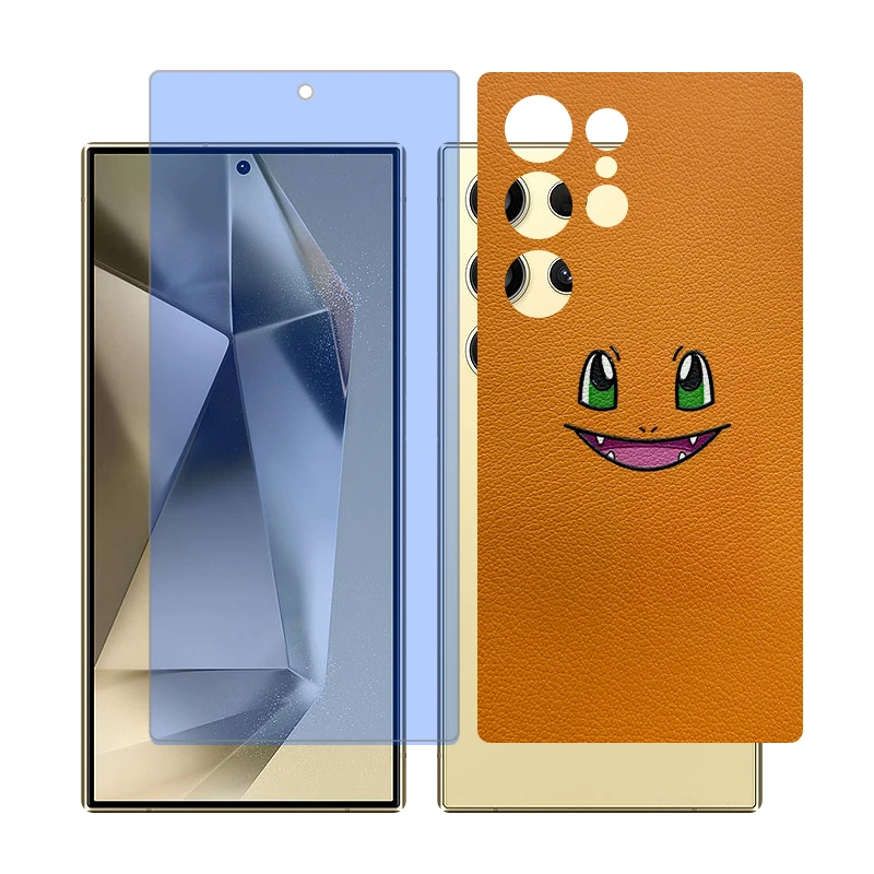 محافظ صفحه نمایش آنتی بلو گلس مدل Together مناسب برای گوشی موبایل سامسونگ Galaxy S22 Ultra به همراه برچسب پوششی پشت گوشی 