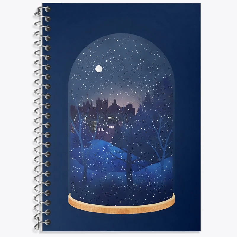 دفتر لغت 50 برگ خندالو طرح شهر برفی کد F8249