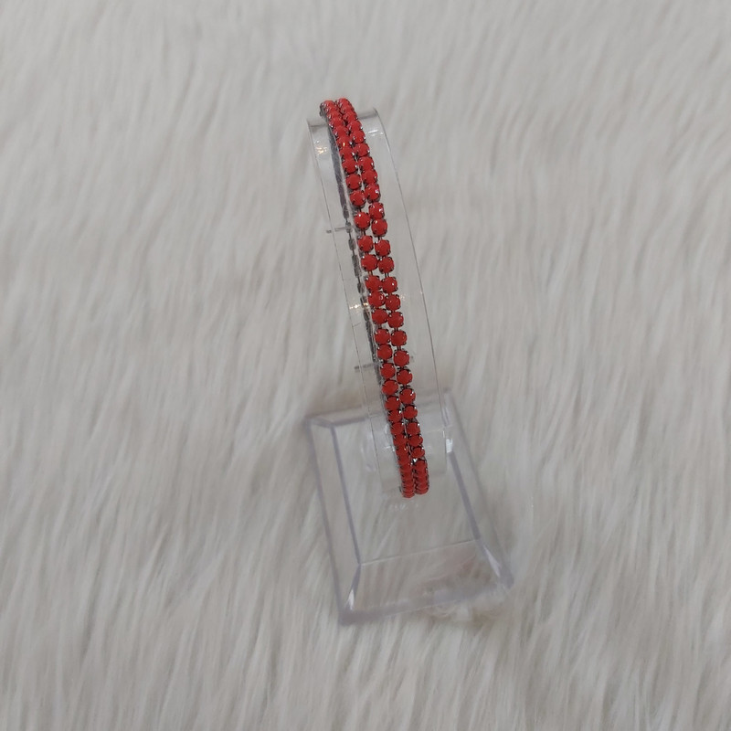 دستبند زنانه مدل کشی طرح نگین کد ng110