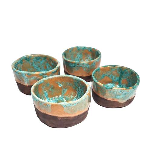 کاسه سفالی مدل دریا کد 12 بسته 4 عددی