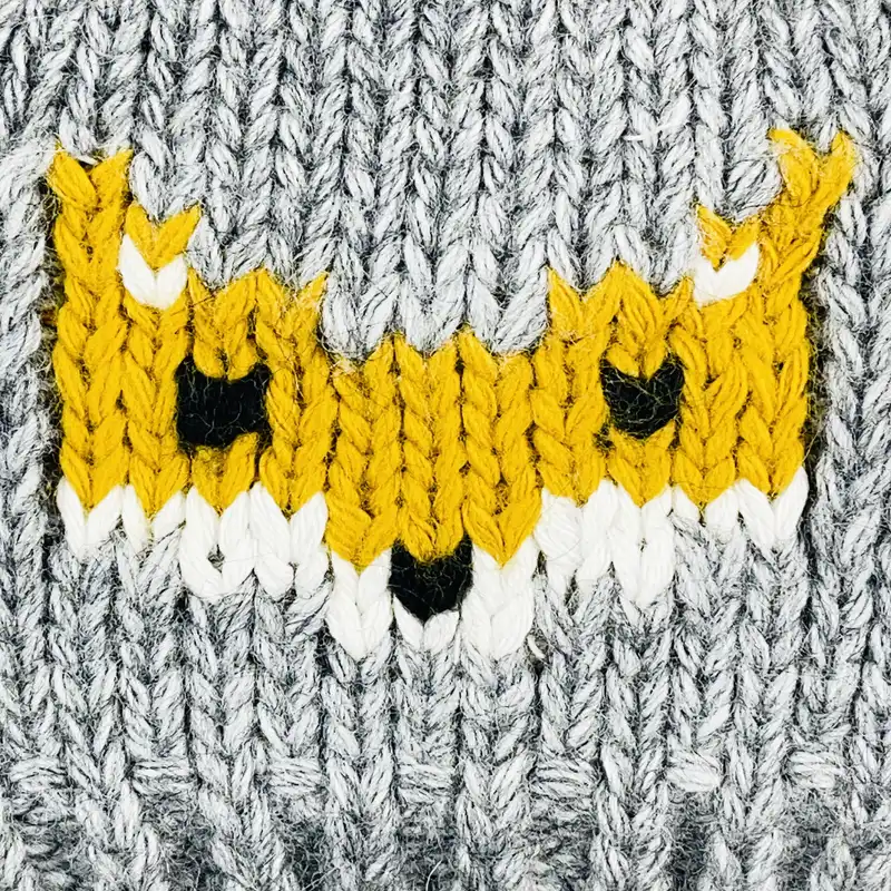 کلاه بافتنی بچگانه تارتن مدل 84021 رنگ طوسی