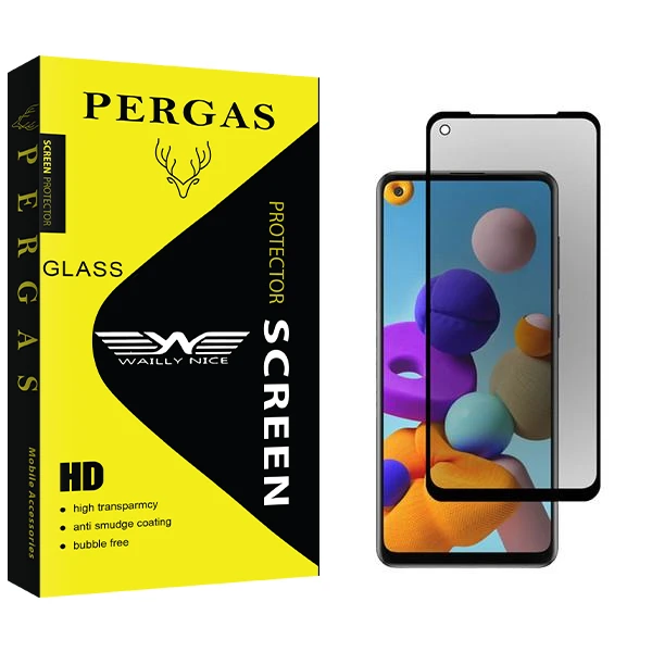 محافظ صفحه نمایش حریم شخصی وایلی نایس مدل Pergas مناسب برای گوشی موبایل سامسونگ Galaxy A21s