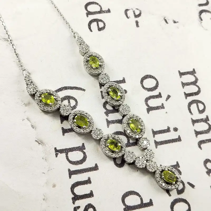 نیم ست نقره زنانه سلین کالا مدل زبرجد کد 40