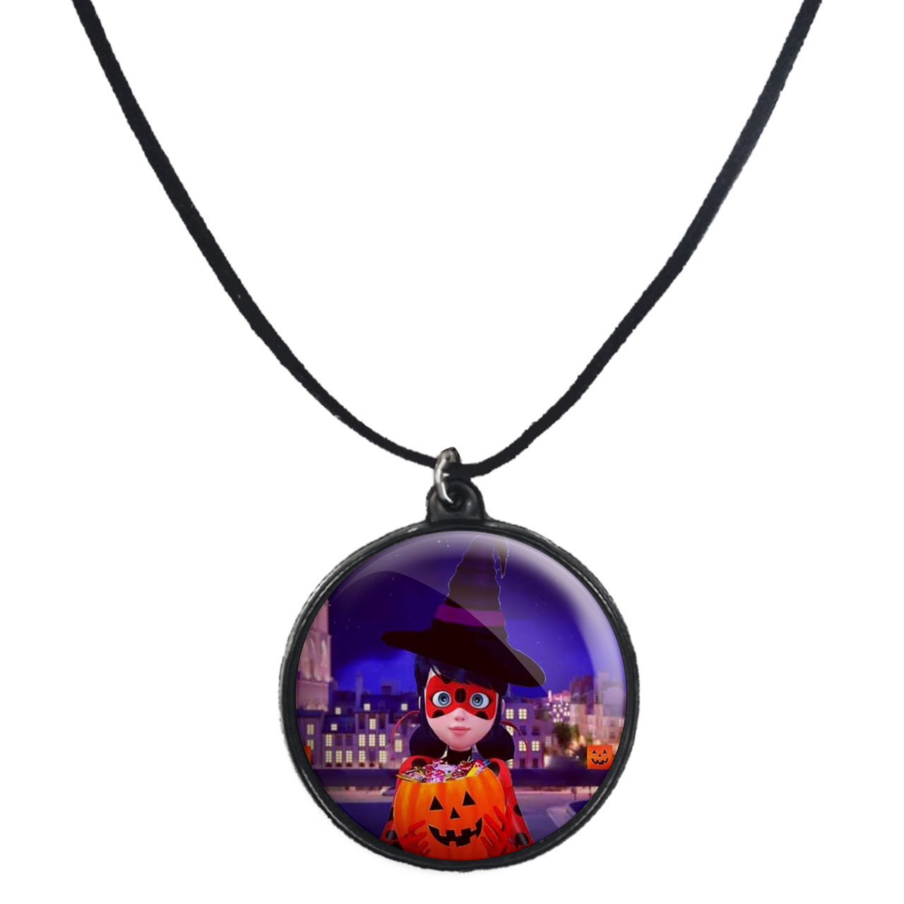 گردنبند پرمانه طرح کفشدوزکی کد pmb.738 مدل دو طرفه