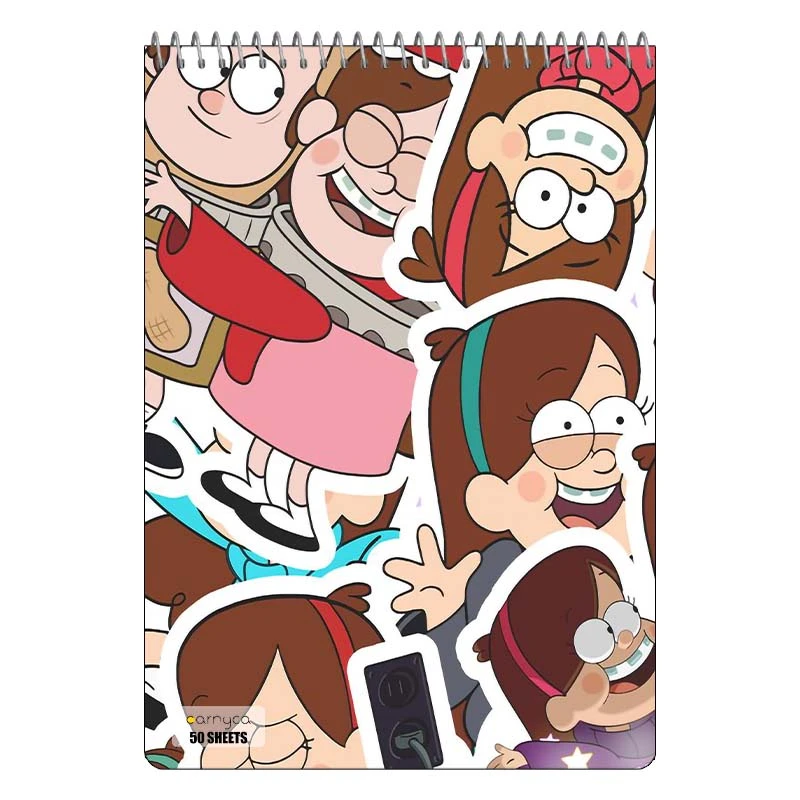 دفتر نقاشی 50 برگ سیمی کارنیکا طرح آبشار جاذبه Gravity Falls کد 37817