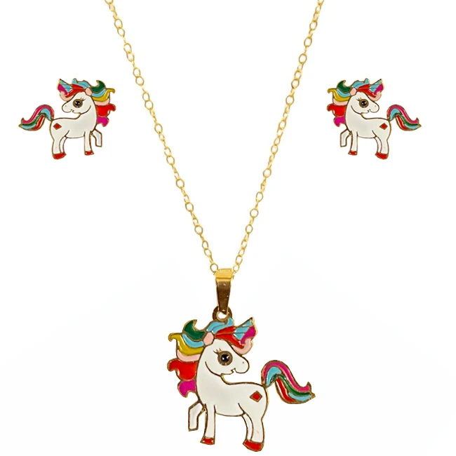 نیم ست دخترانه مدل 007 طرح یونیکورن  کد 00799