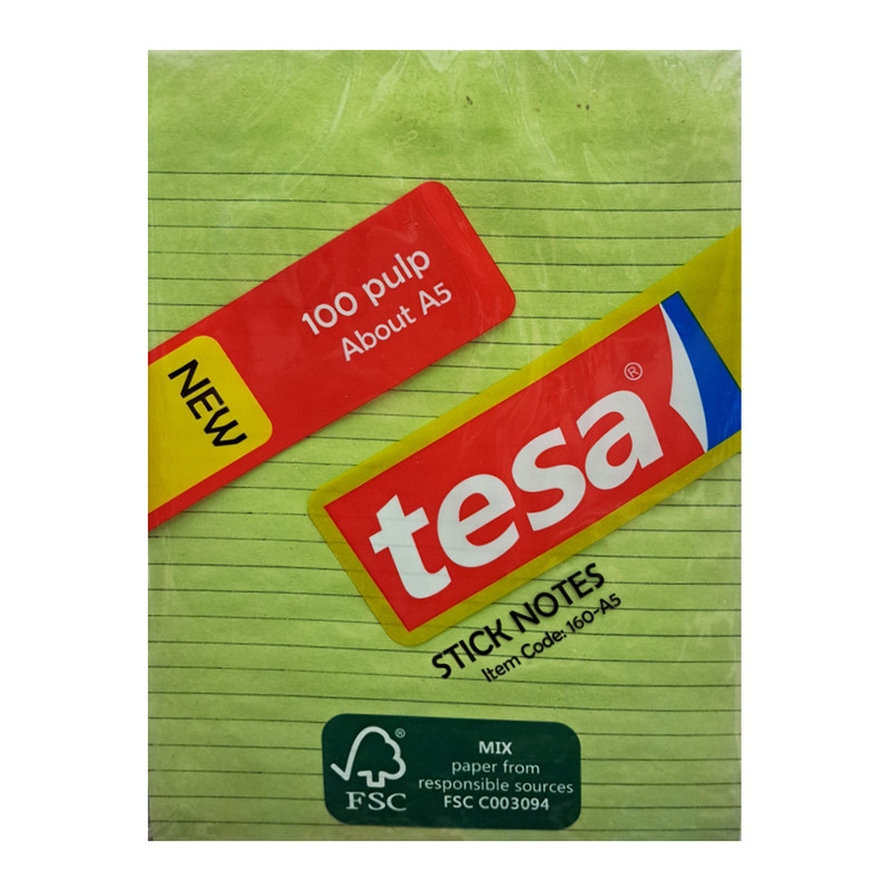 کاغذ یادداشت چسب دار مدل Tesa A5 1054 بسته 100 برگی