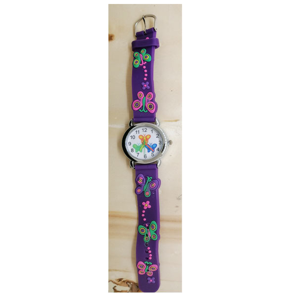 ساعت مچی عقربه ای بچگانه مدل پروانه کد 1002