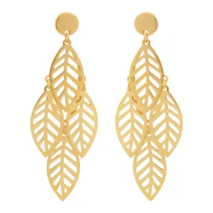 گوشواره طلا 18 عیار زنانه سهی مدل برگ ریز SE09