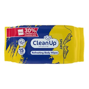 دستمال مرطوب کلین آپ مدل Sport بسته 15 عددی