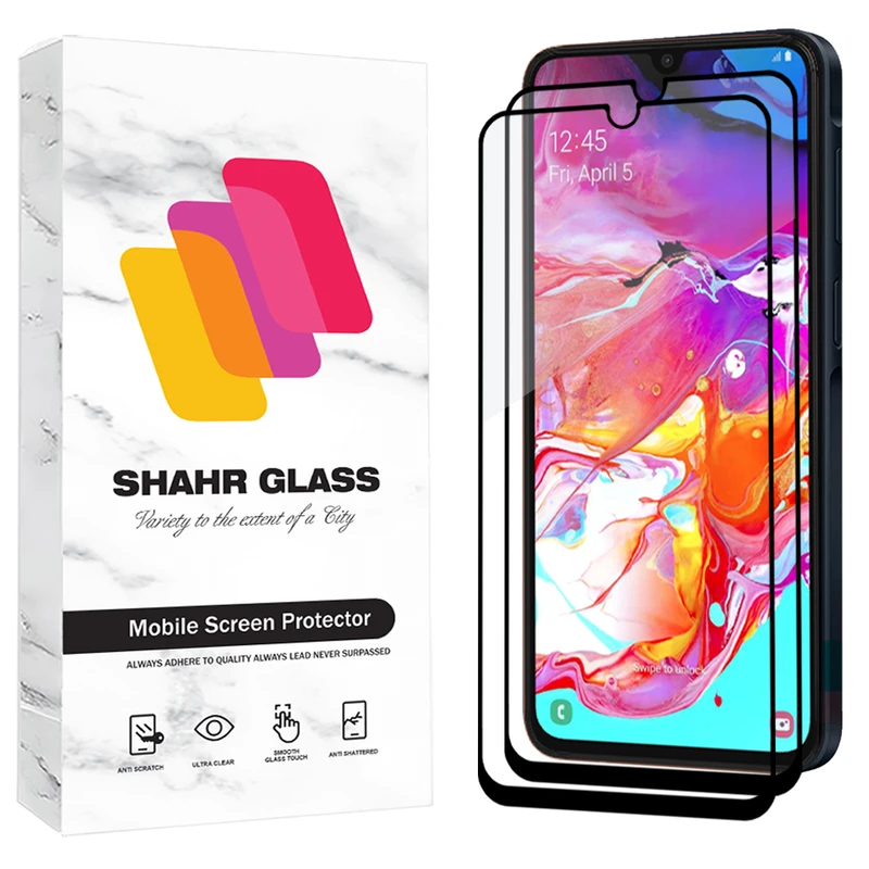 محافظ صفحه نمایش شیشه ای شهر گلس مدل FUL2 مناسب برای گوشی موبایل سامسونگ Galaxy A70 / A70s / A42 5G / Wiko T3 بسته دو عددی  