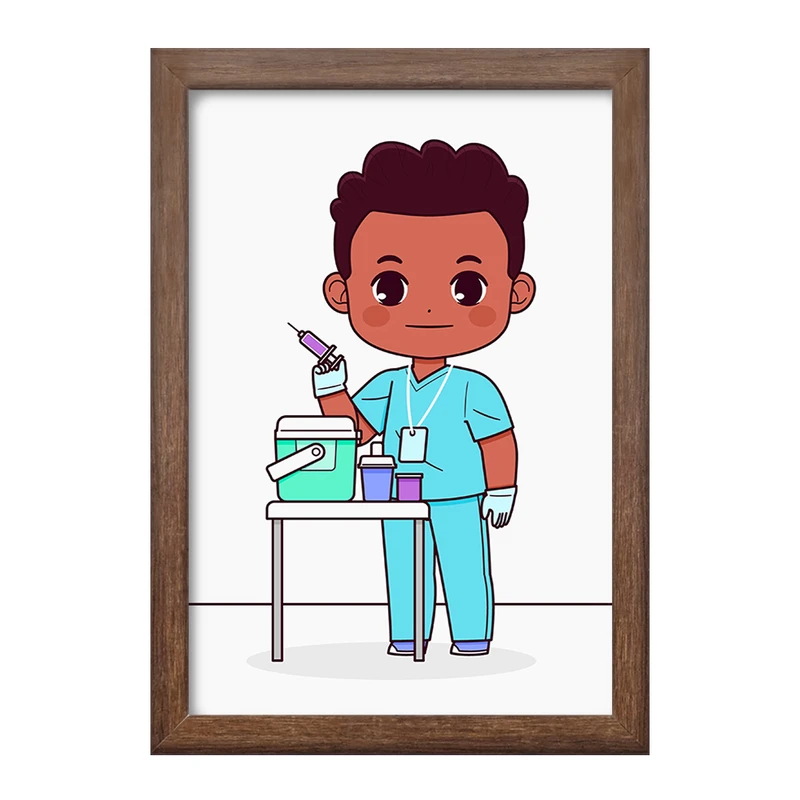 تابلو خندالو طرح پزشک و پرستار کودکانه کد 36490