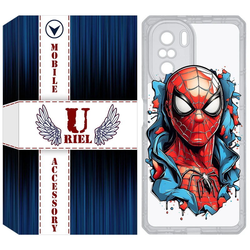 کاور یوریل مدل Clear کد 34 طرح اسپایدرمن مناسب برای گوشی موبایل شیائومی Poco F3 / Redmi K40 / Mi 11i