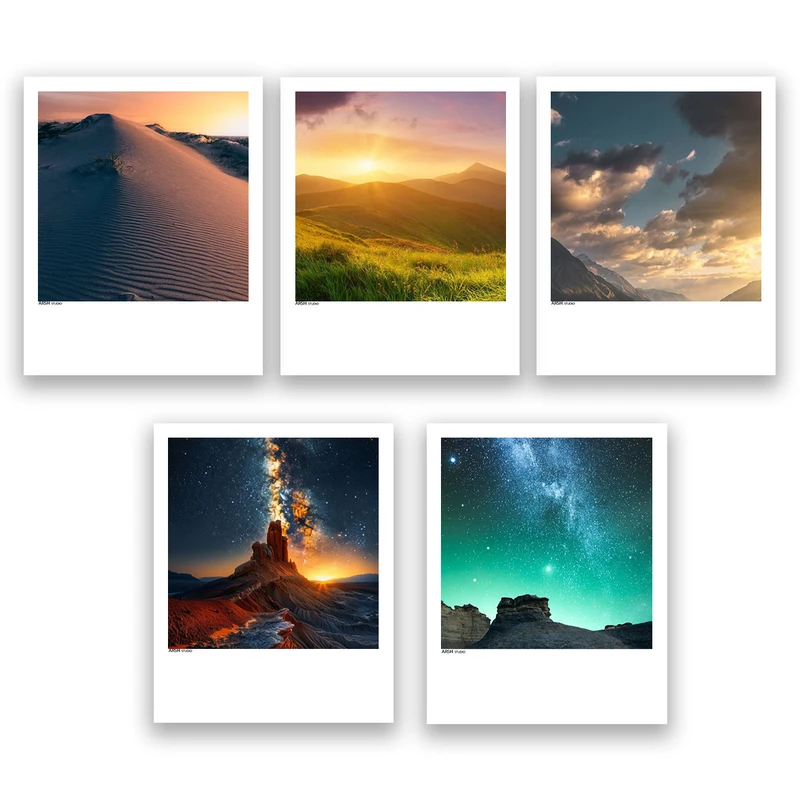 آویز تزیینی عرش مدل فانتزی منظره طبیعت زیبا کد Asa761 مجموعه پنج عددی