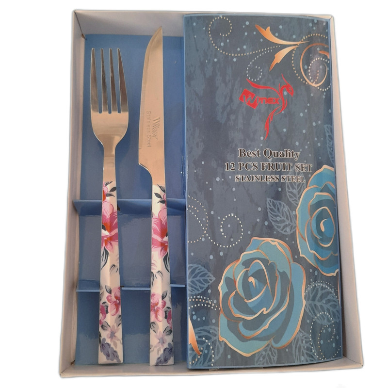 ست کارد و چنگال میوه خوری 12 پارچه وینکس کد  V124