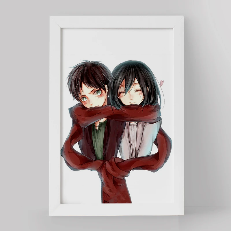 تابلو خندالو مدل میکاسا و ارن انیمه اتک آن تایتان Attack on Titan کد 18567