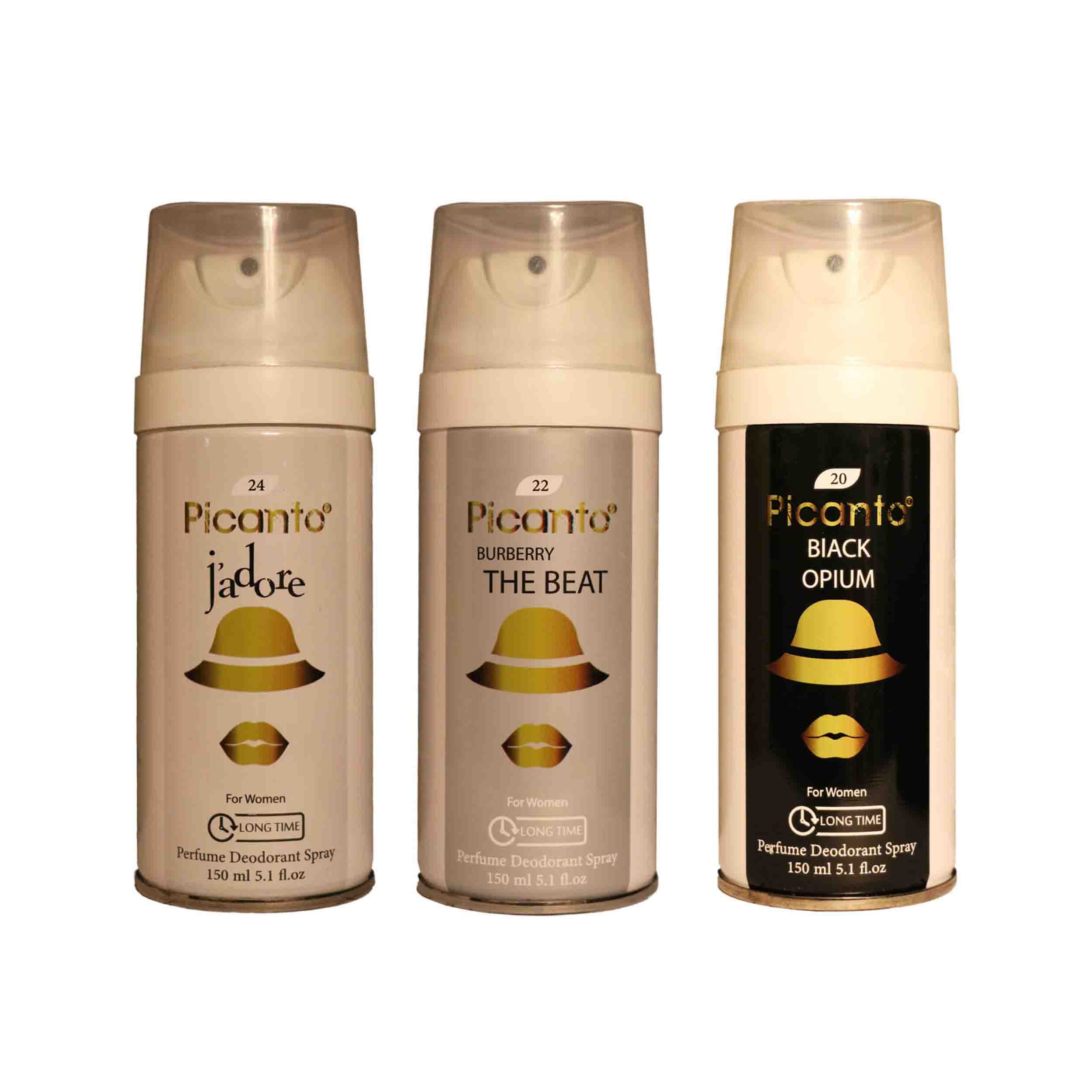 اسپری خوشبو کننده بدن زنانه پیکانتو مدل pw31  حجم 150 میلی لیتر مجموعه 3 عددی