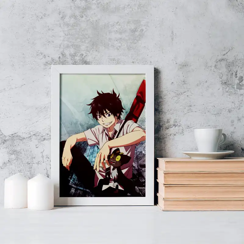 تابلو خندالو مدل رین و یوکیو انیمه جنگیر آبی کد 16383