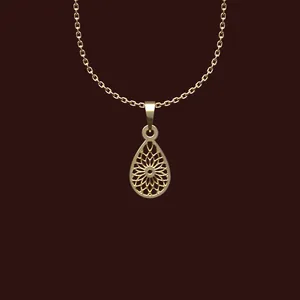 گردنبند طلا 18 عیار زنانه مدوپد مدل هندسی کد X2-1-1224