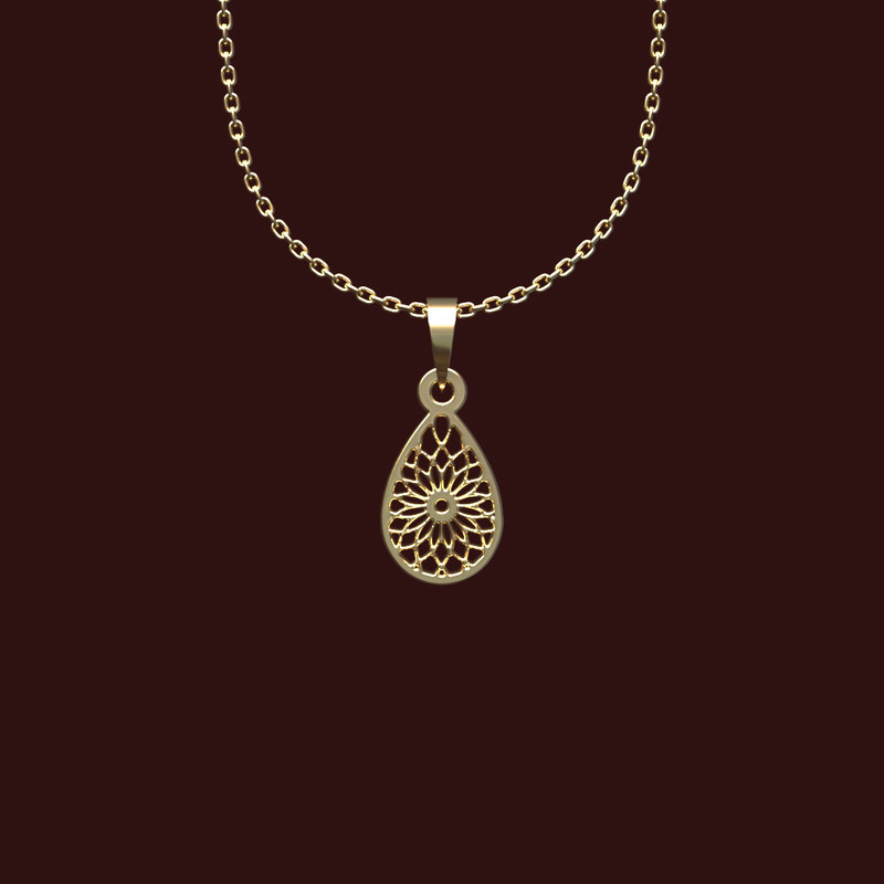 گردنبند طلا 18 عیار زنانه مدوپد مدل هندسی کد X2-1-1224