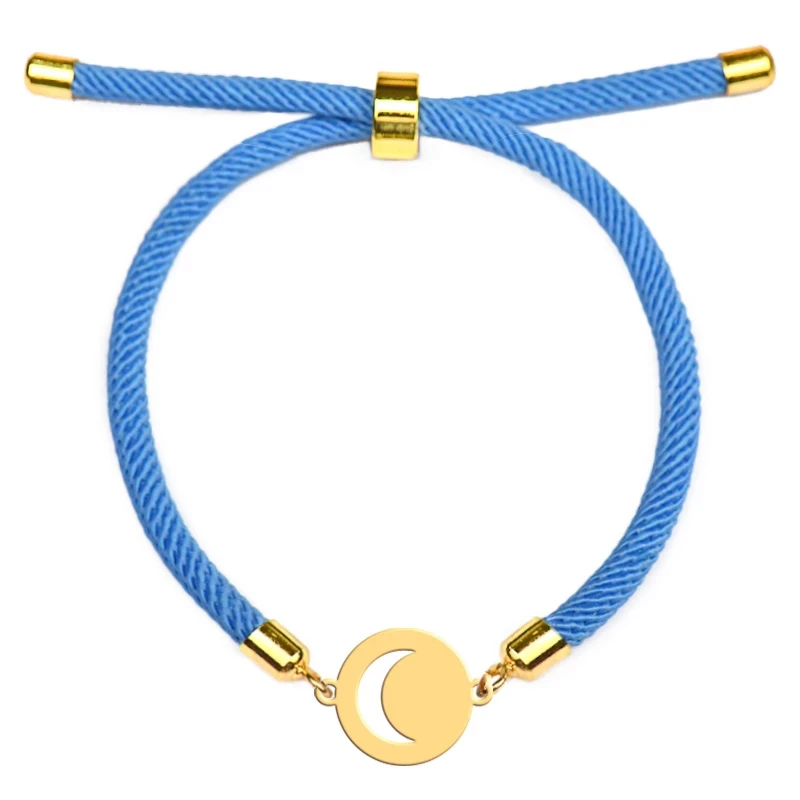 دستبند طلا 18 عیار دخترانه وی وی گلد گالری مدل ماه کد BS2203