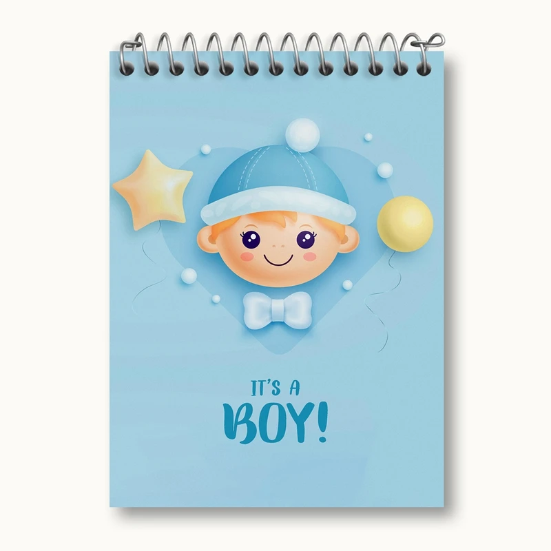 دفتر یادداشت 50 برگ خندالو مدل تعیین جنسیت کد 10952