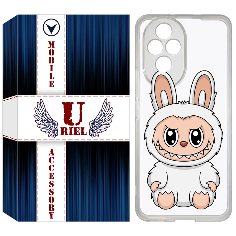 کاور یوریل مدل Clear کد 113 طرح لبوبو Labubu مناسب برای گوشی موبایل آنر 200