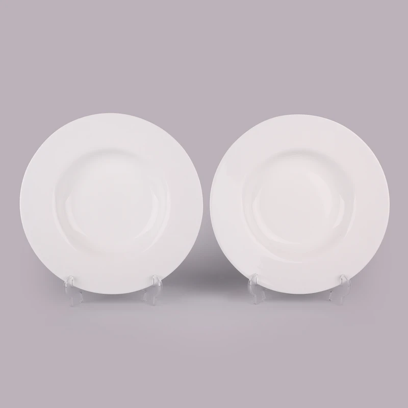 بشقاب طرح گرد مدل پاستا خوری کد 001 مجموعه دو عددی