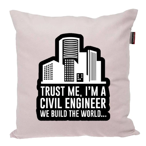 کوسن پاد آفرین مدل مهندس عمران کد PK301596 سایز 30*30 سانتی متر