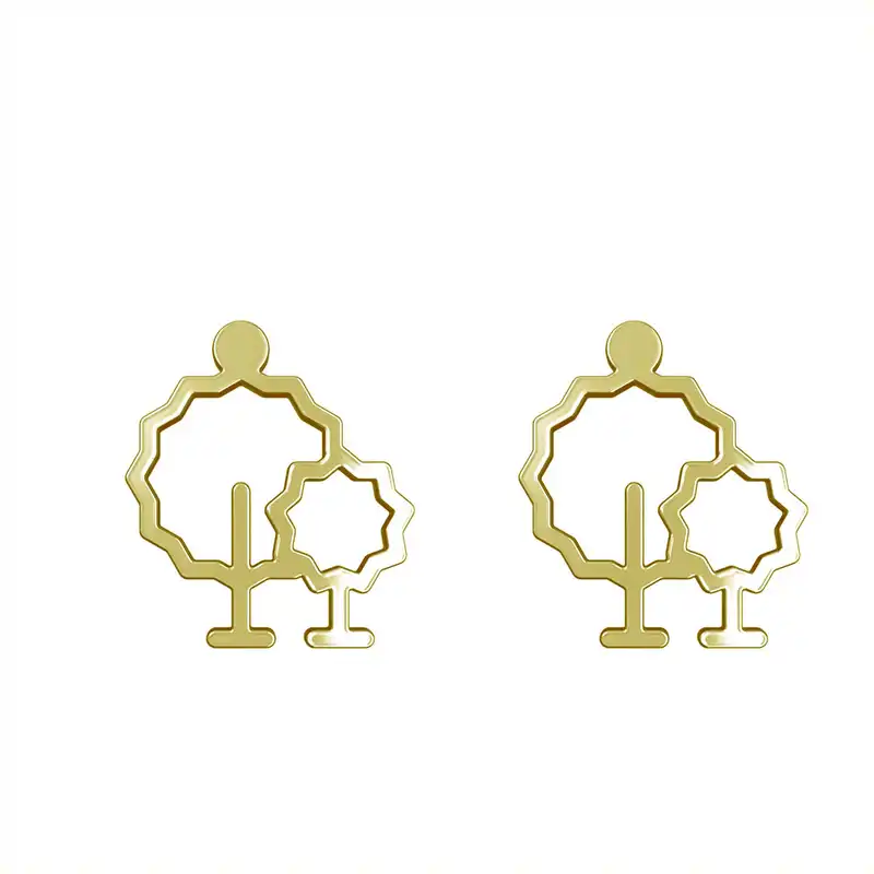 گوشواره طلا 18 عیار زنانه مدوپد مدل درخت کد GA1-15829