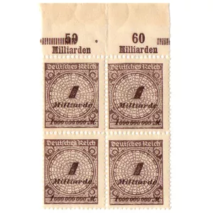 تمبر یادگاری مدل 1.000.000 مارک آلمان رایش بسته 4 عددی