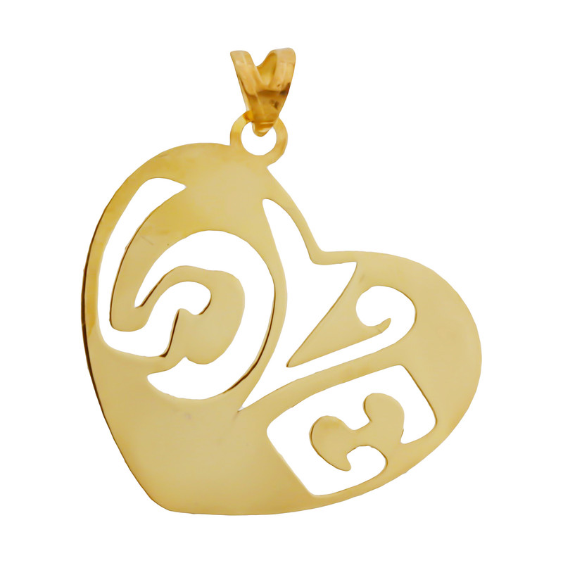 آویز گردنبند طلا 18 عیار زنانه نیکان گلد طرح قلب