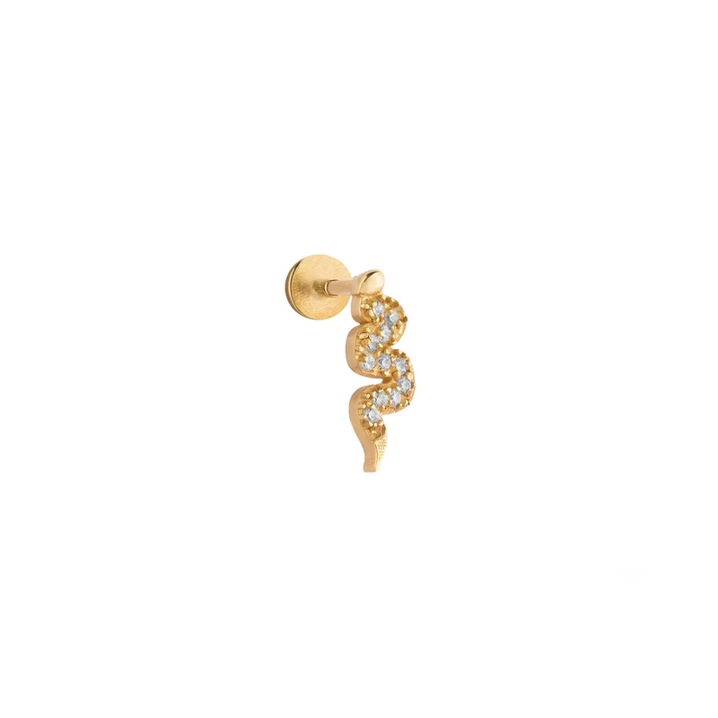 پیرسینگ طلا 18 عیار زنانه کیا گالری مدل ماری اتمی کد EM468
