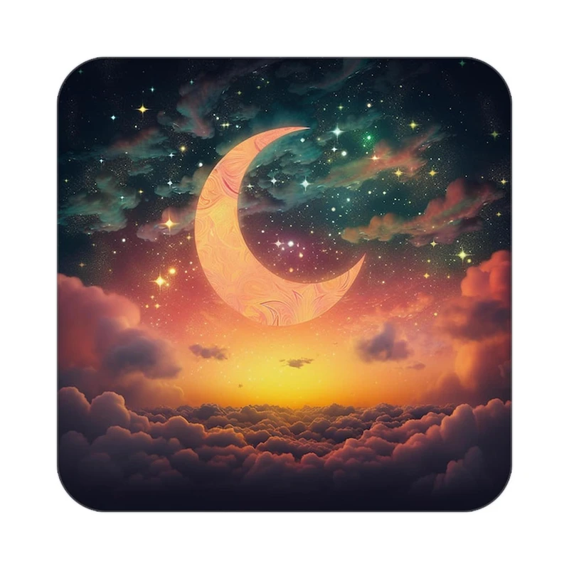 زیر لیوانی کاکتی طرح ماه و ستاره مدل mp53292