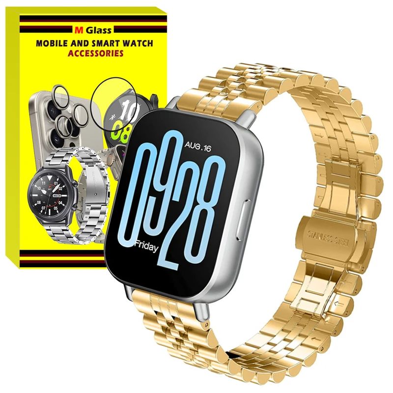 بند ام‌گلس مدل 5Row MG TW مناسب برای ساعت هوشمند شیائومی Redmi Watch 5 Active / Watch 5 Lite 22mm