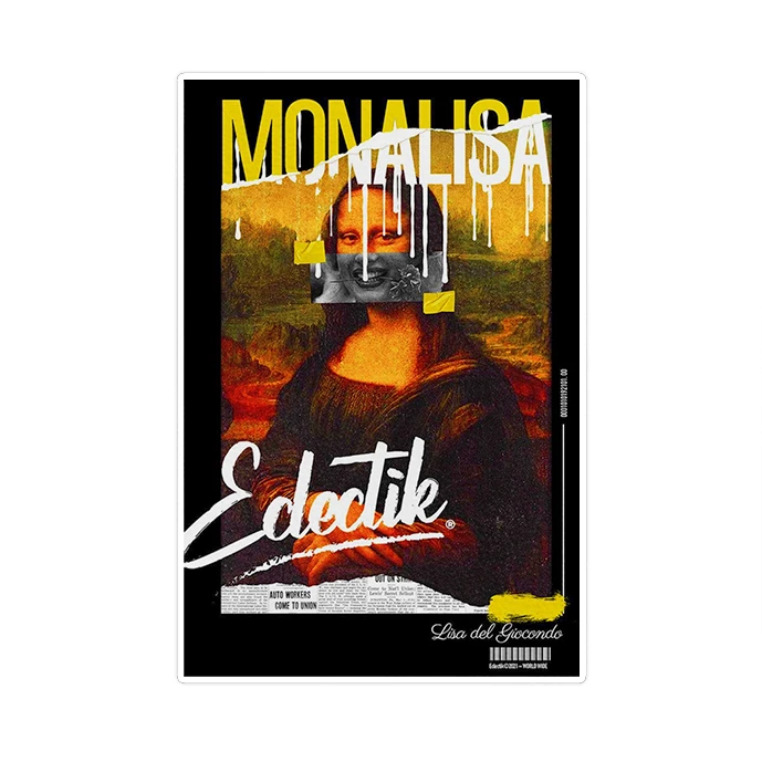 استیکر لپ تاپ ماسا دیزاین طرح Mona Lisa مدل STKO3