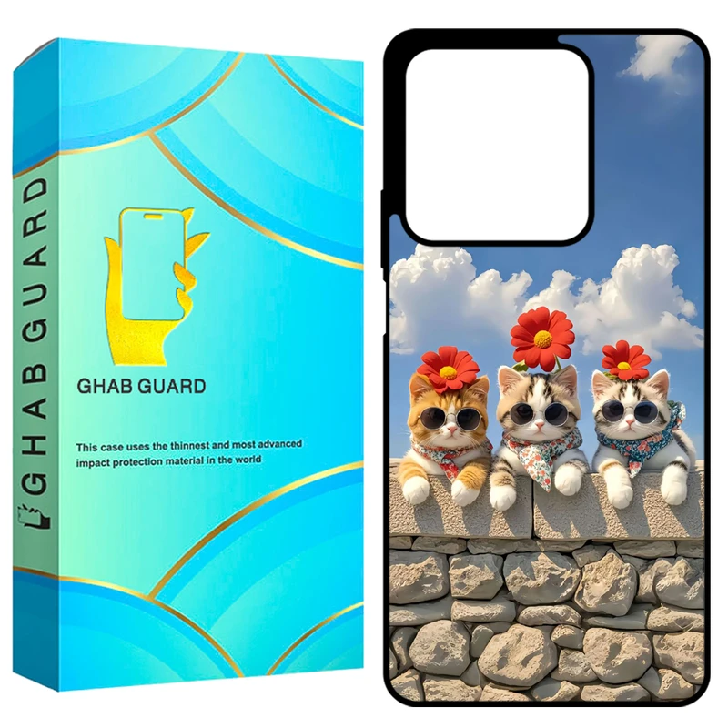 کاور قاب گارد طرح گربه مدل GCHPN134 مناسب برای گوشی موبایل شیائومی Redmi Note 13 4G