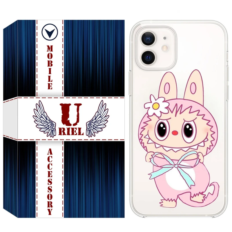 کاور یوریل مدل Clear کد 146 طرح لبوبو Labubu مناسب برای گوشی موبایل اپل iPhone 12