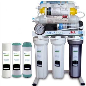 دستگاه تصفیه کننده آب آکوآ اسپرینگ مدل RO - NF2600 به همراه فیلتر تصفیه آب کد 01 مجموعه 3 عددی